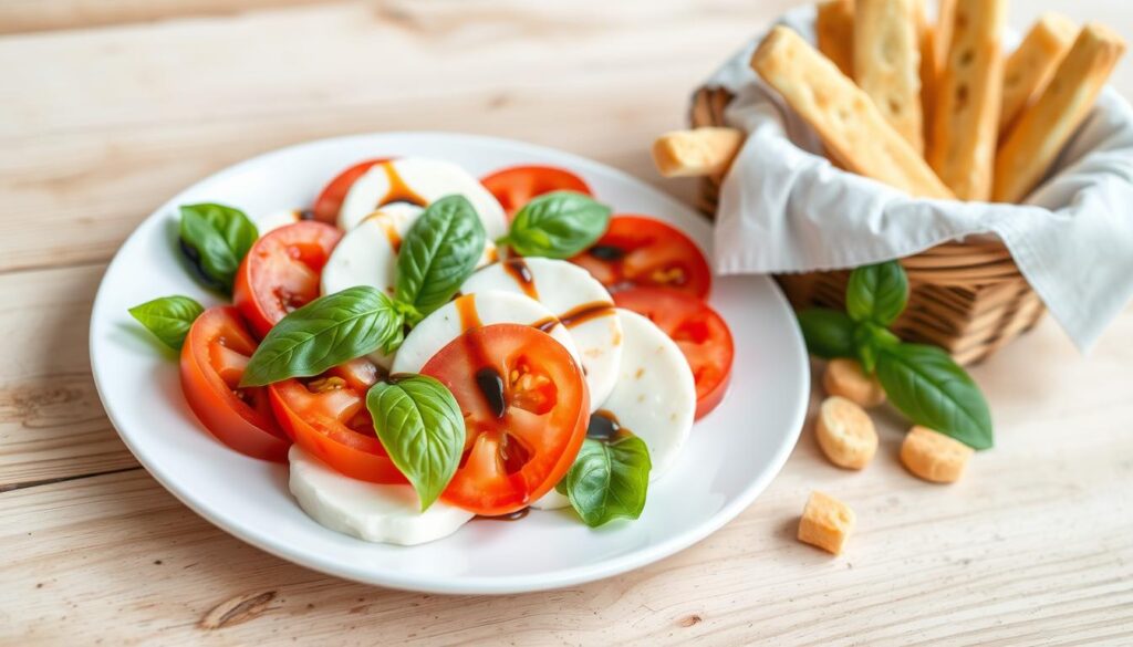 Salad with Gluten-Free Breadsticks