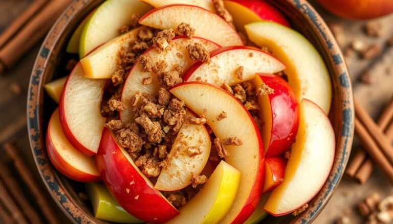 Gluten-Free Apple Crisp – Topped with a mixture of oats, nuts, and cinnamon. Gluten-Free Apple Crisp – Topped with a mixture of oats, nuts, and cinnamon.